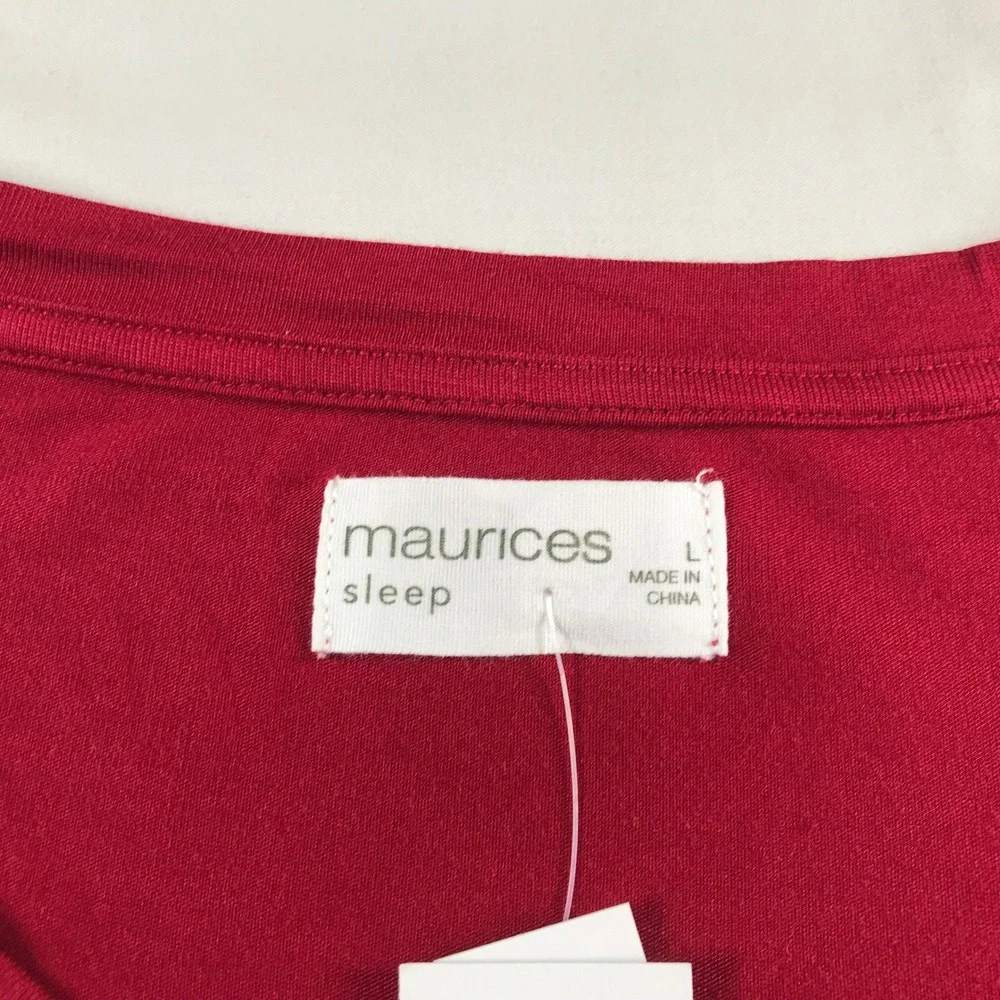 Maurices Sleep Womens Large Red I Am The Gift Pajama Set Striped Jogger 214036Y
